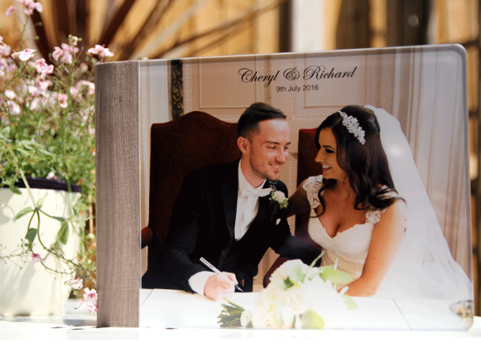 wood spine wedding a;num