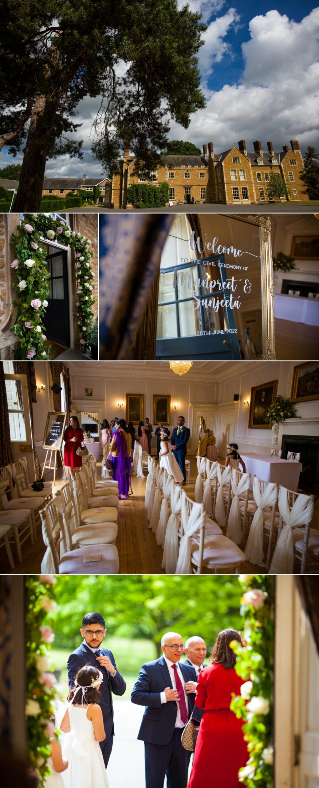 Civil Wedding Photography & Videography at Brooksby Hall 1
