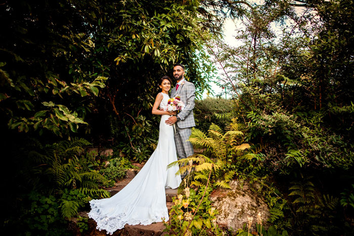 wedding photo at Botanical Gardens